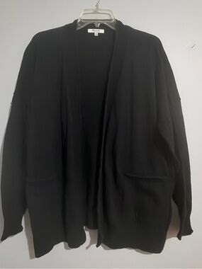 Madewell Black Open-Front Cardigan